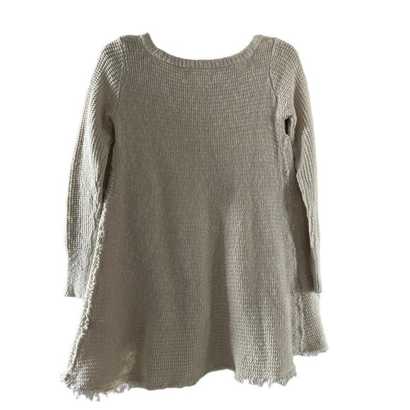 Women’s Ruby Moon Oatmeal Cream Fringe Cotton Sweater Size Small - Picture 2 of 4